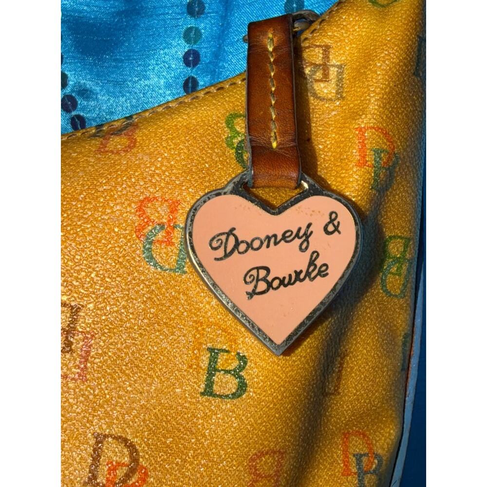 Dooney & Bourke Doodle It Rainbow Monogram Hobo Shoulder Bag S Yellow Womens - Picture 3 of 16